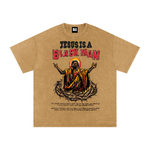 JESUS IS A BLACK MAN STONE WASH TEE