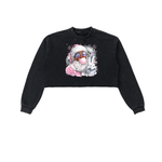 Pink Disco Santa Crop Sweatshirt