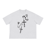 BLACK ROSARY BOXY TEE