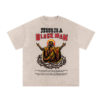 JESUS IS A BLACK MAN STONE WASH TEE