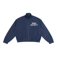 High Society Striped Full-Zip Track Jacket