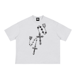 BLACK ROSARY BOXY TEE
