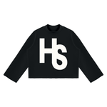 Unisex Mock Neck Raw Edge Boxy Sweatshirt